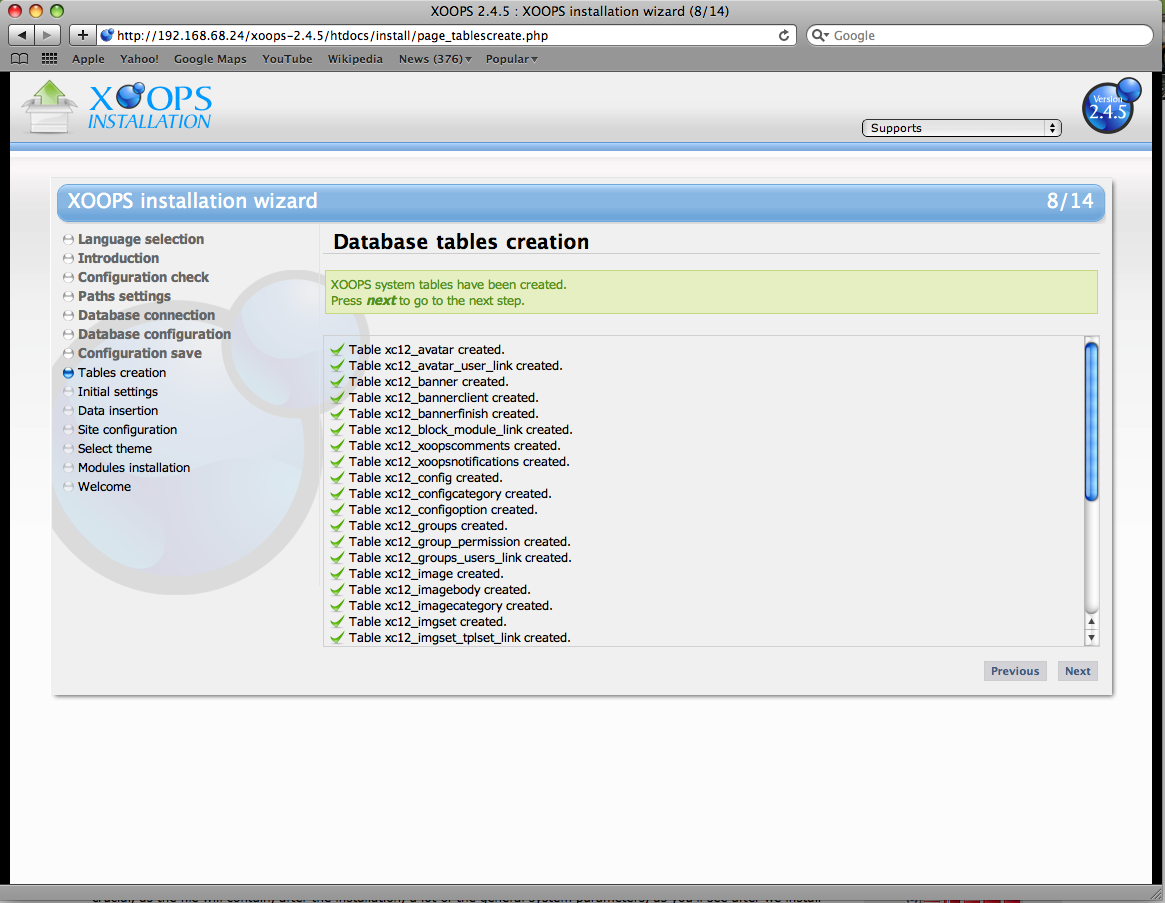 Xoops Installation on Cent OS/Fedora /RedHat with LAMP Yeswedeal