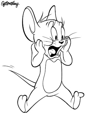 Funny Tom and Jerry Coloring Pages