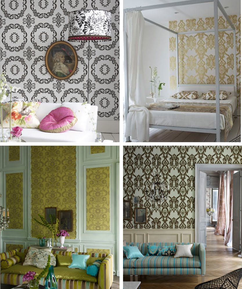 Michelle Kroll Design DIY Fabric Wallpaper