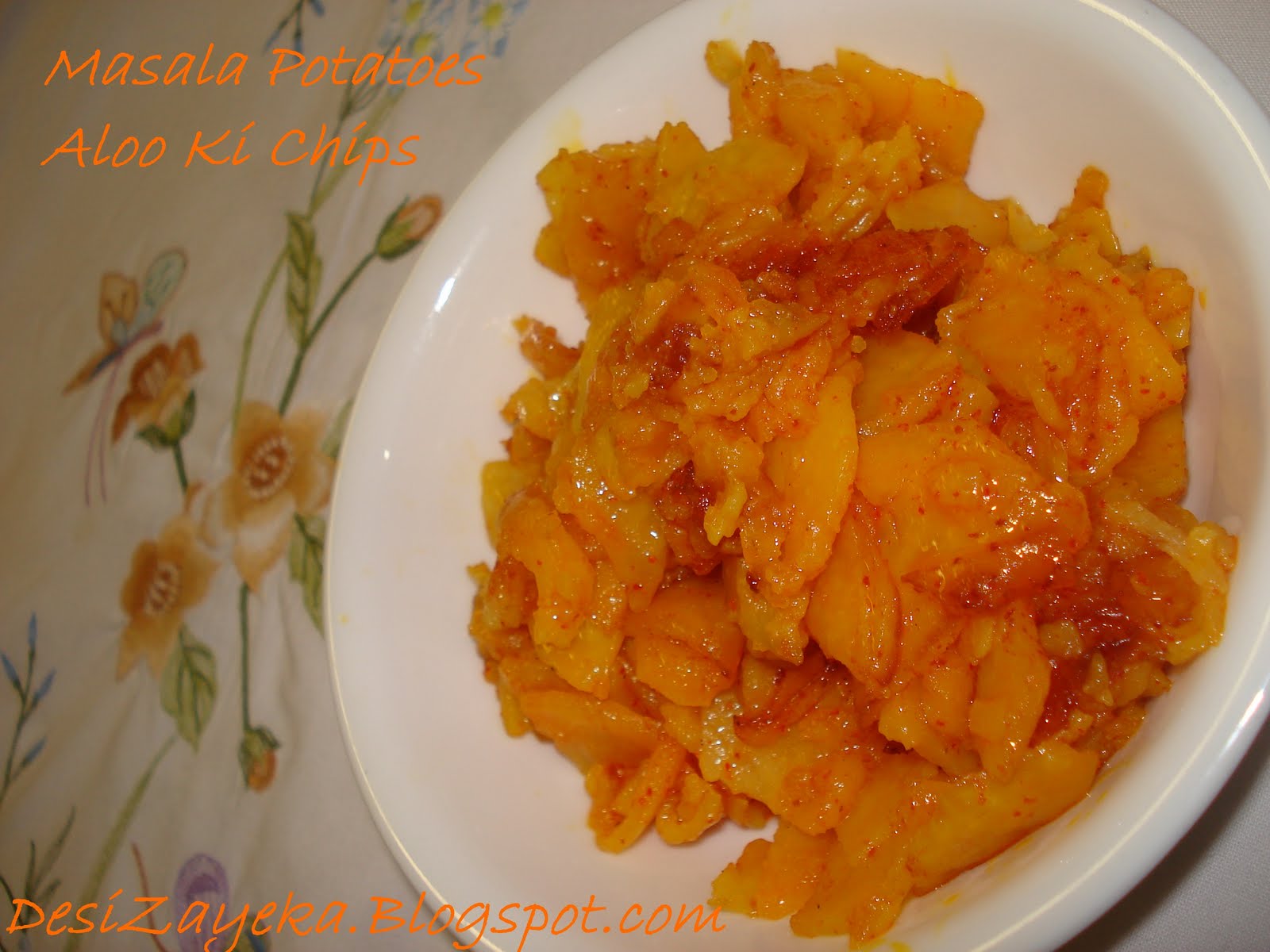 Spicy Potato Chips Masala Potatoes Desi Zayeka