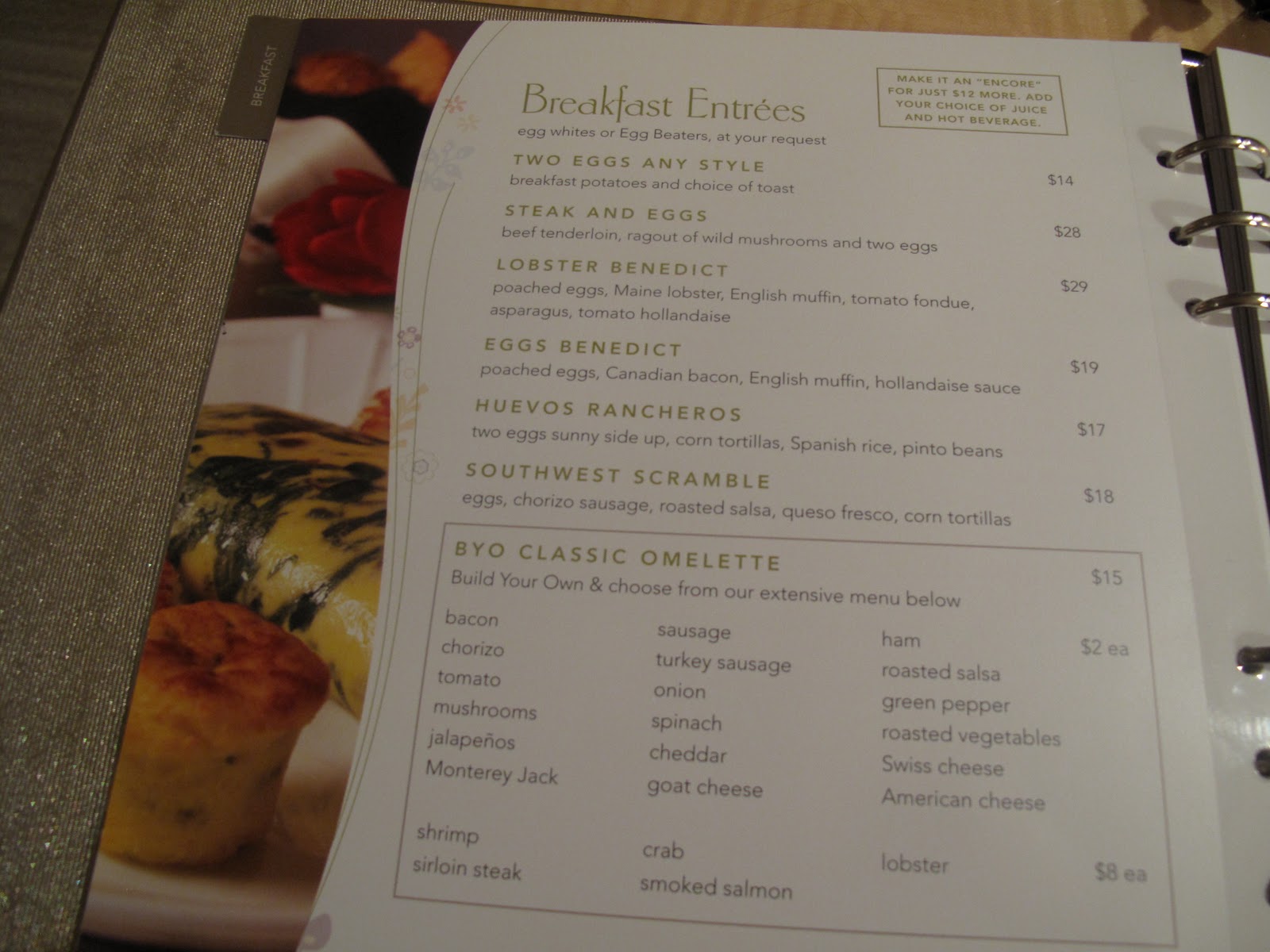 LAS VEGAS DAZE Wynn and Encore Room Service Menu