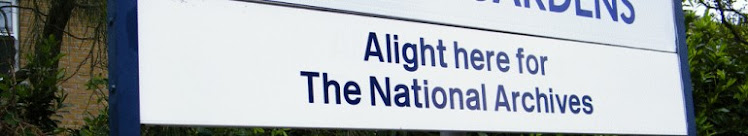 National Archives sign at Kew Gardens Station