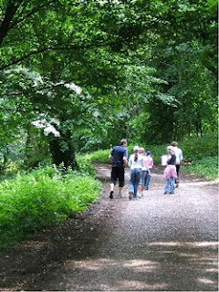 People walking in hill side