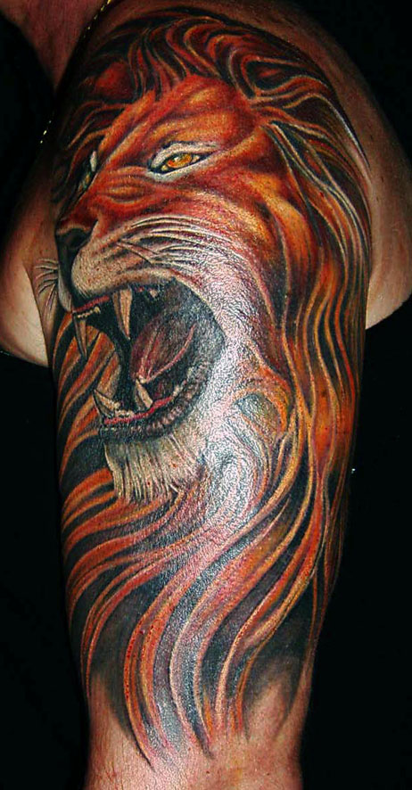 tribal lion tattoos for men. tribal lion tattoos for men.