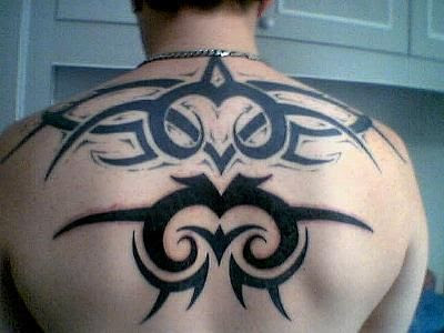 Upper Back Tribal Tattoo. Label: Tattoo Badan, Tattoo Lengan Upper Back Tribal Tattoo. Label: Tattoo Badan, Tattoo Lengan