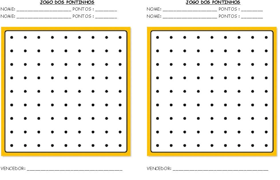 Tudo bem simples JOGO DOS PONTINHOS