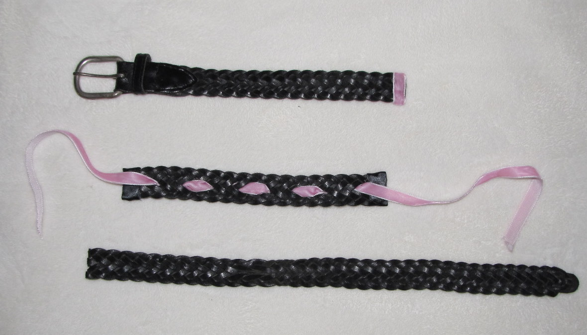 WobiSobi Black Leather Belt Bracelets