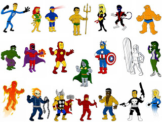 Superhéroes al estilo de Matt Groening Springfieldpunx
