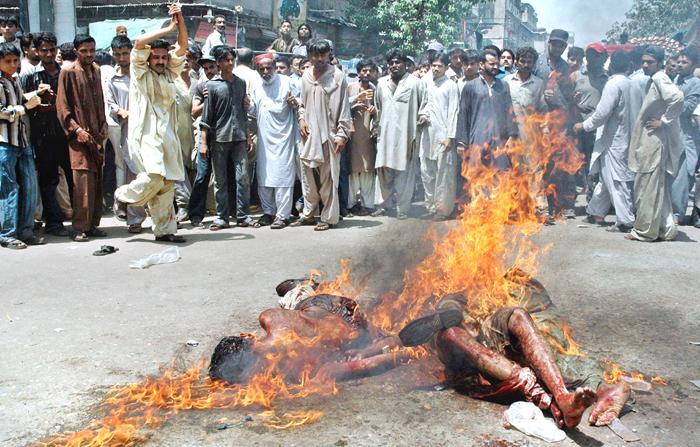 which she was burned alive