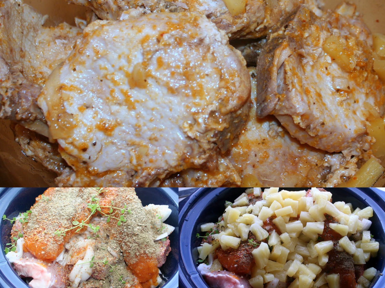 Grain Crazy Pineapple Apricot Pork Chops in a Crock Pot
