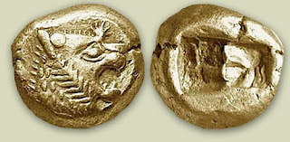 worlds first coin, lydian lion