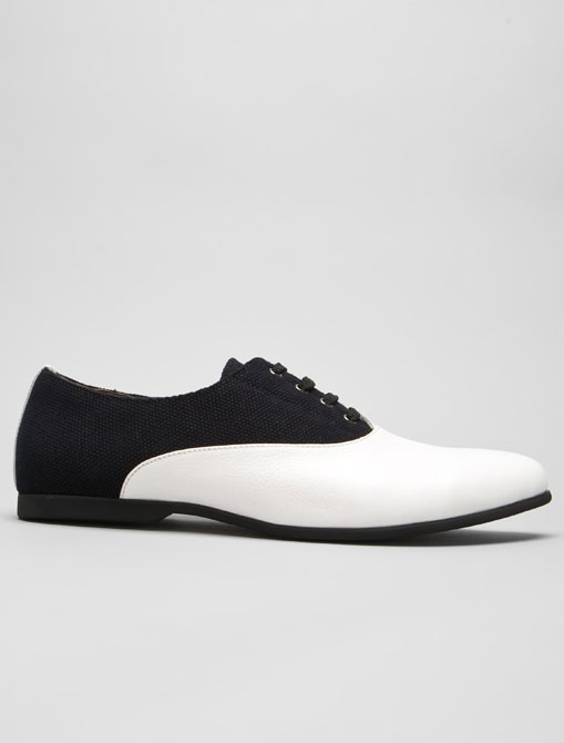 Black And White Saddle Shoes For Boys