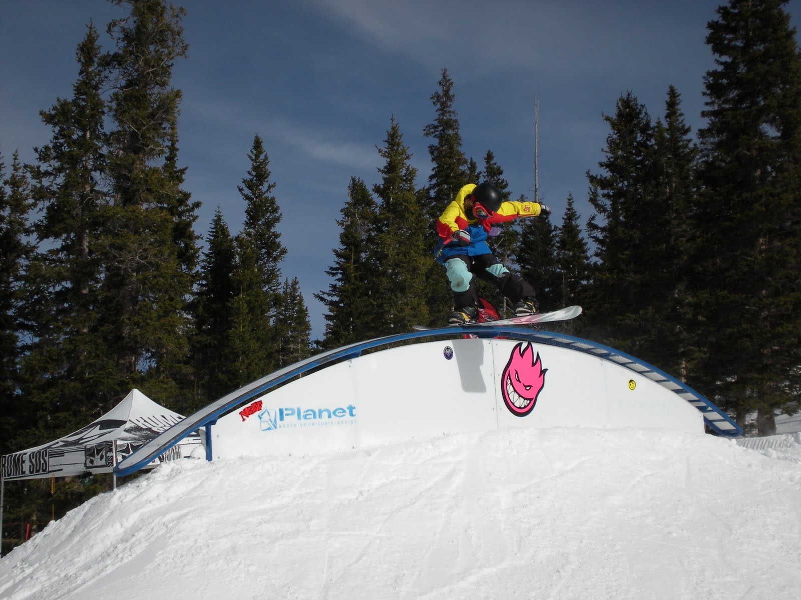 SMS Snowboarding Rome rail jam LOVE LAND 11/29/09