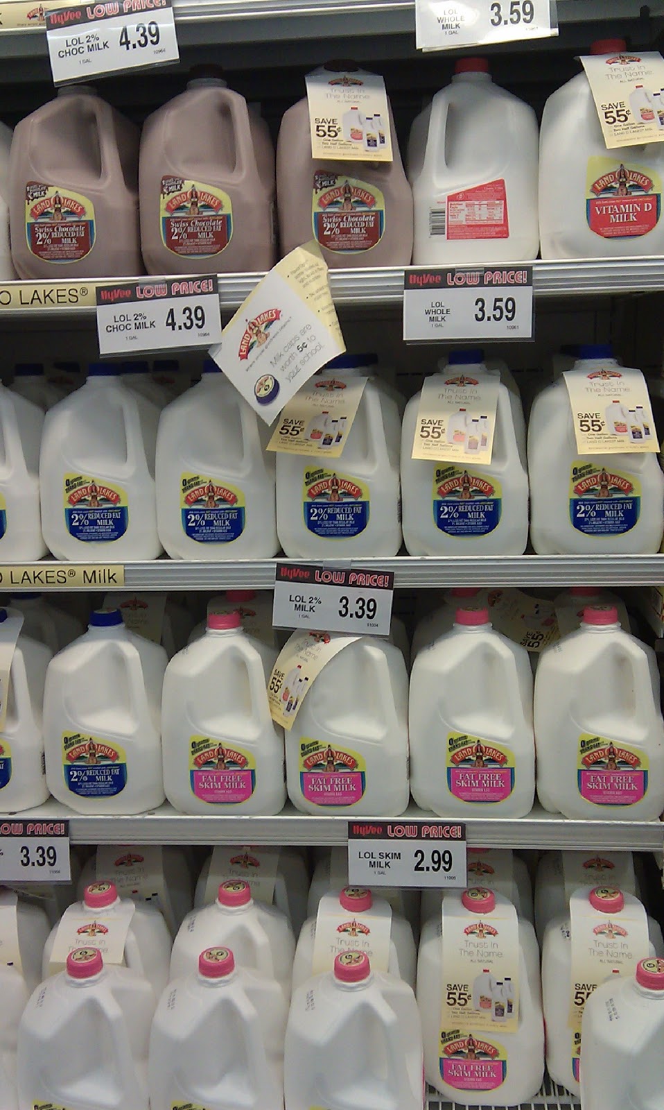hyvee hints Land O Lakes Gallon Milk 2.443.84