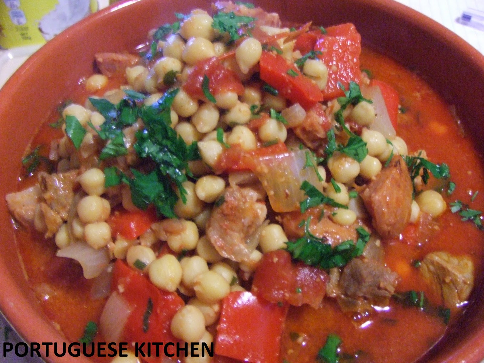 Portuguese Kitchen Braised Pork & Chickpeas Porco com Grao de Bico