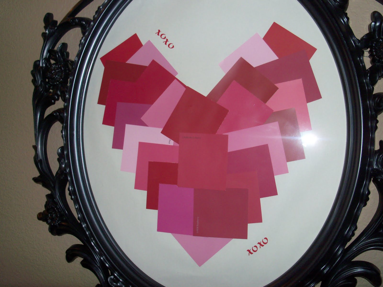 The Baeza Blog Paint Chip Heart for Valentine's Day