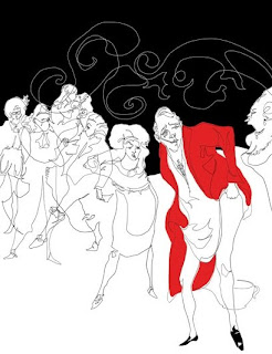 Rachel Ann Lindsay illustration with red