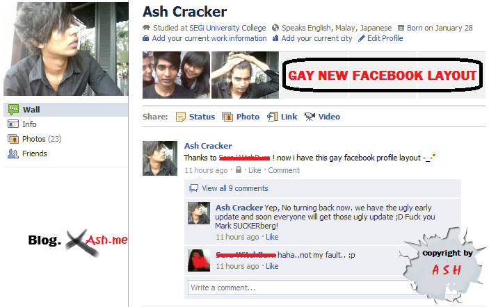 Intro : Facebook ugly profile layout : It's freaking ugly right? damn. Intro : Facebook ugly profile layout : It's freaking ugly right? damn.