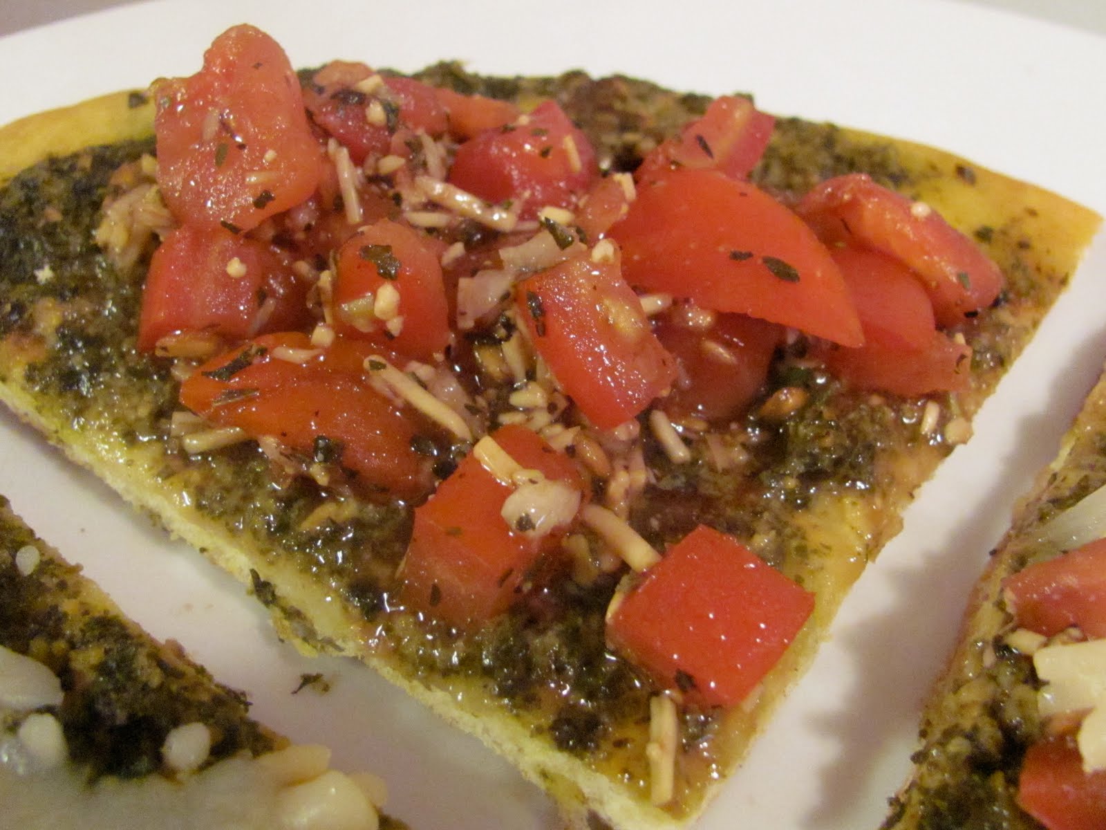 The Double Dipped Life Pesto Pita with Bruschetta