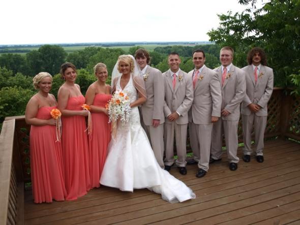 Coral dresses with coral ties Done Nothing major