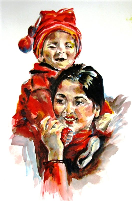 [India+Mother+and+Child+watercolor+on+paper.jpg]