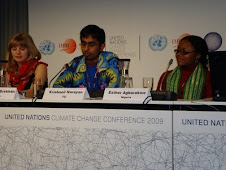 Esther at the Youth Press Conference at COP 15