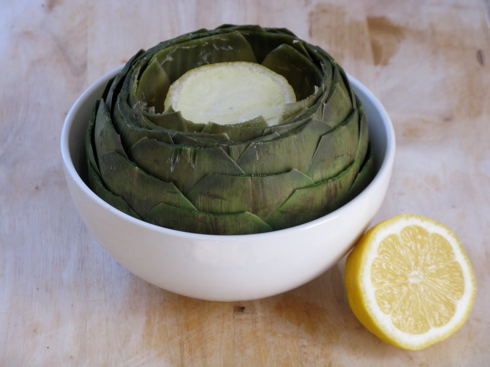 The Cilantropist Artichokes with LemonGarlic Aioli in Lemon Cups