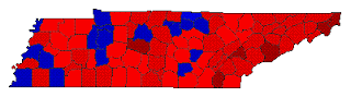 Tennessee 2004 Presidential popular vote by county