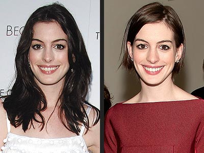 Anne Hathaway With long hair 