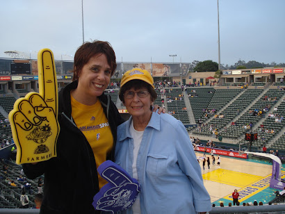 Mom at LA Sparks Game, June 2010