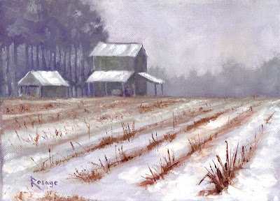 Barn In Snow