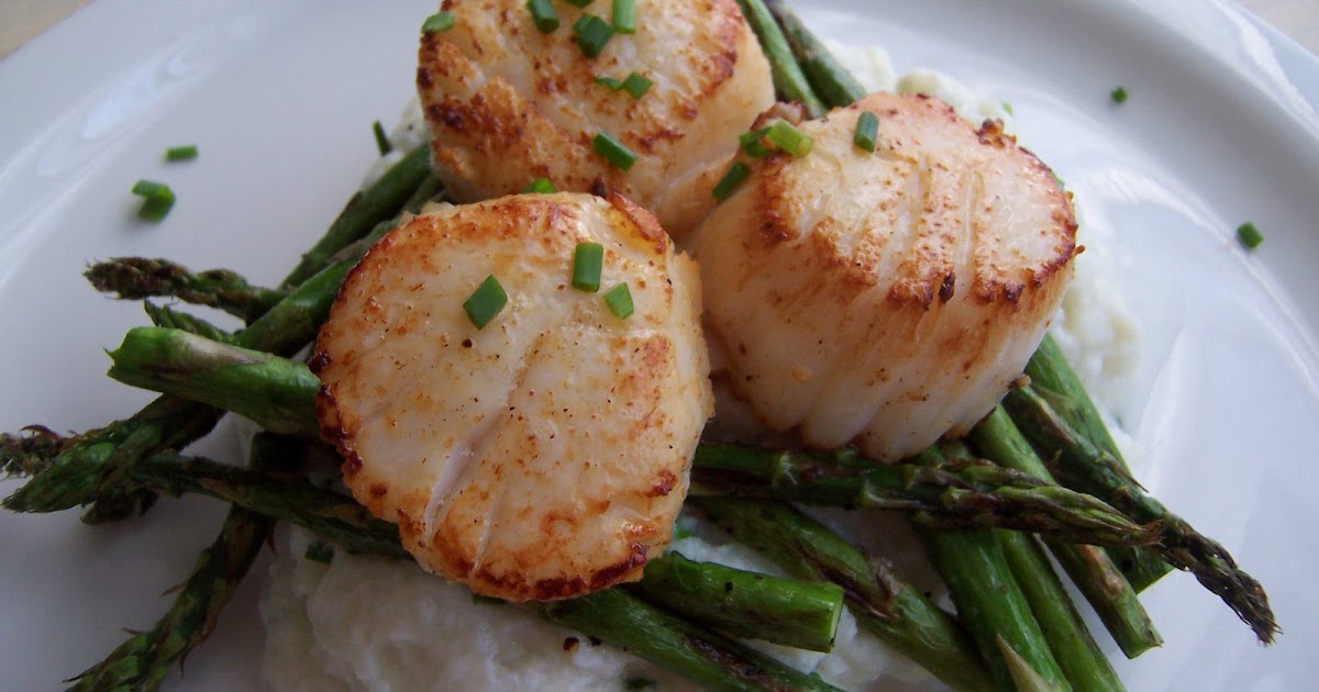 Kirsten's Recipes Seared Jumbo Scallops with Cauliflower Puree