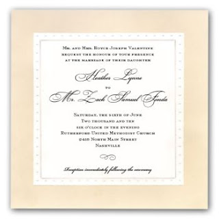 Suggested Wording For Evening Wedding Invitations