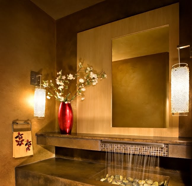 EcoFriendly Luxury Interior Design Zen Powder Room is also Ecofriendly