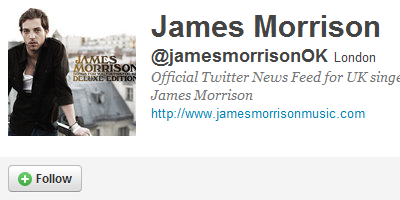 James Morrison agora tem Twitter!