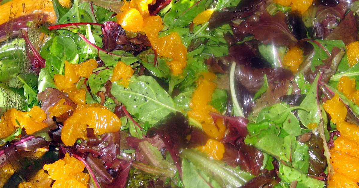 Chachi's Kitchen Red Leaf Lettuce, Orange and Almond Salad