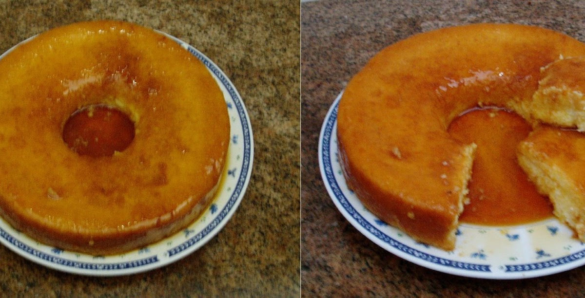 postre de polenta con leche y caramelo