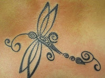 Tribal Dragonfly Tattoo Design