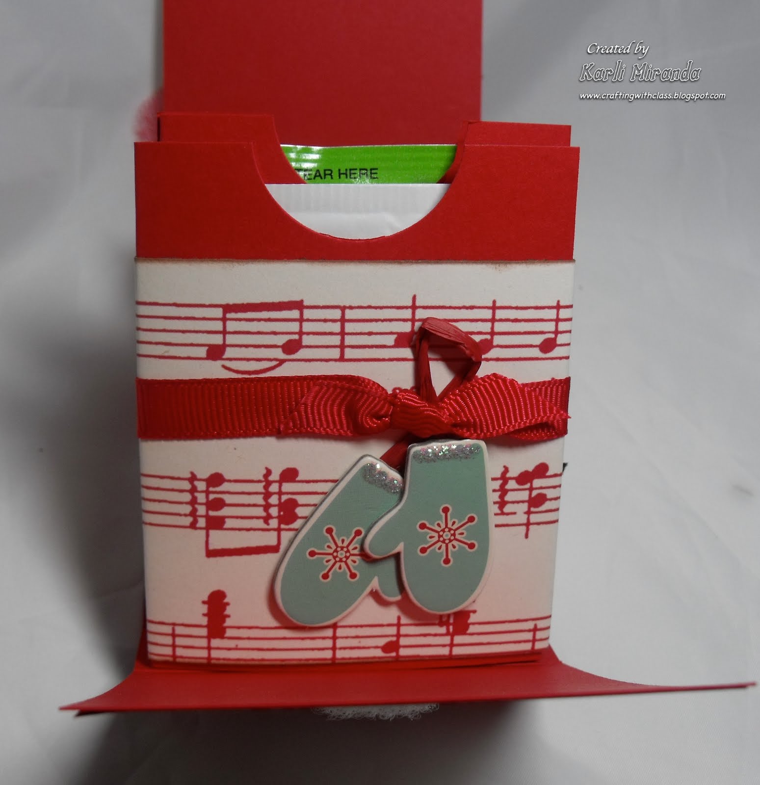 Crafting with Class Gift Card Tea Bag Pocket Holder