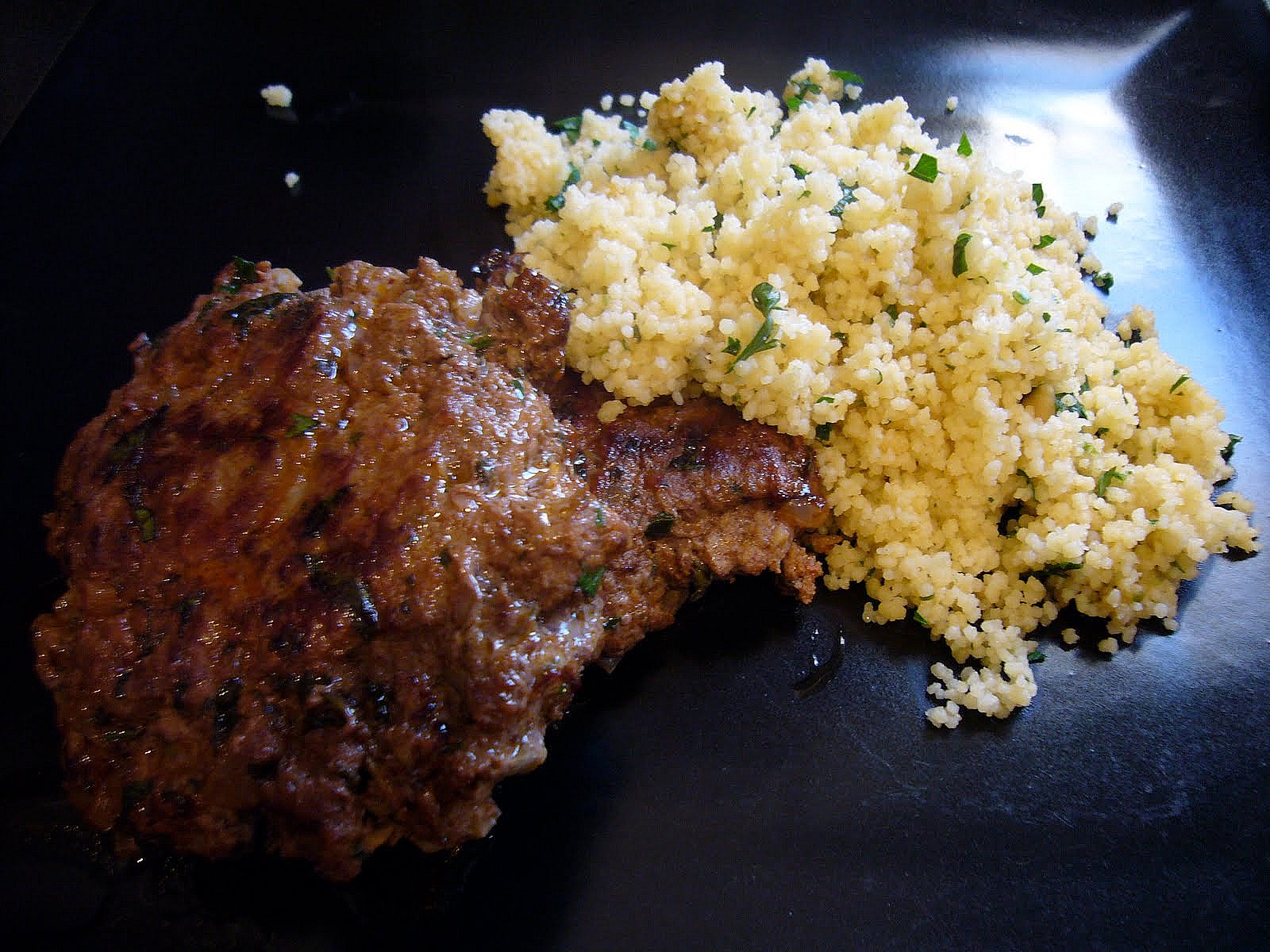 Moroccan Beef Patties with Couscous Katie's Cucina