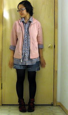 plaid outfit blowfish shoes