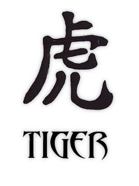 Kanji Tiger Tattoo Symbols