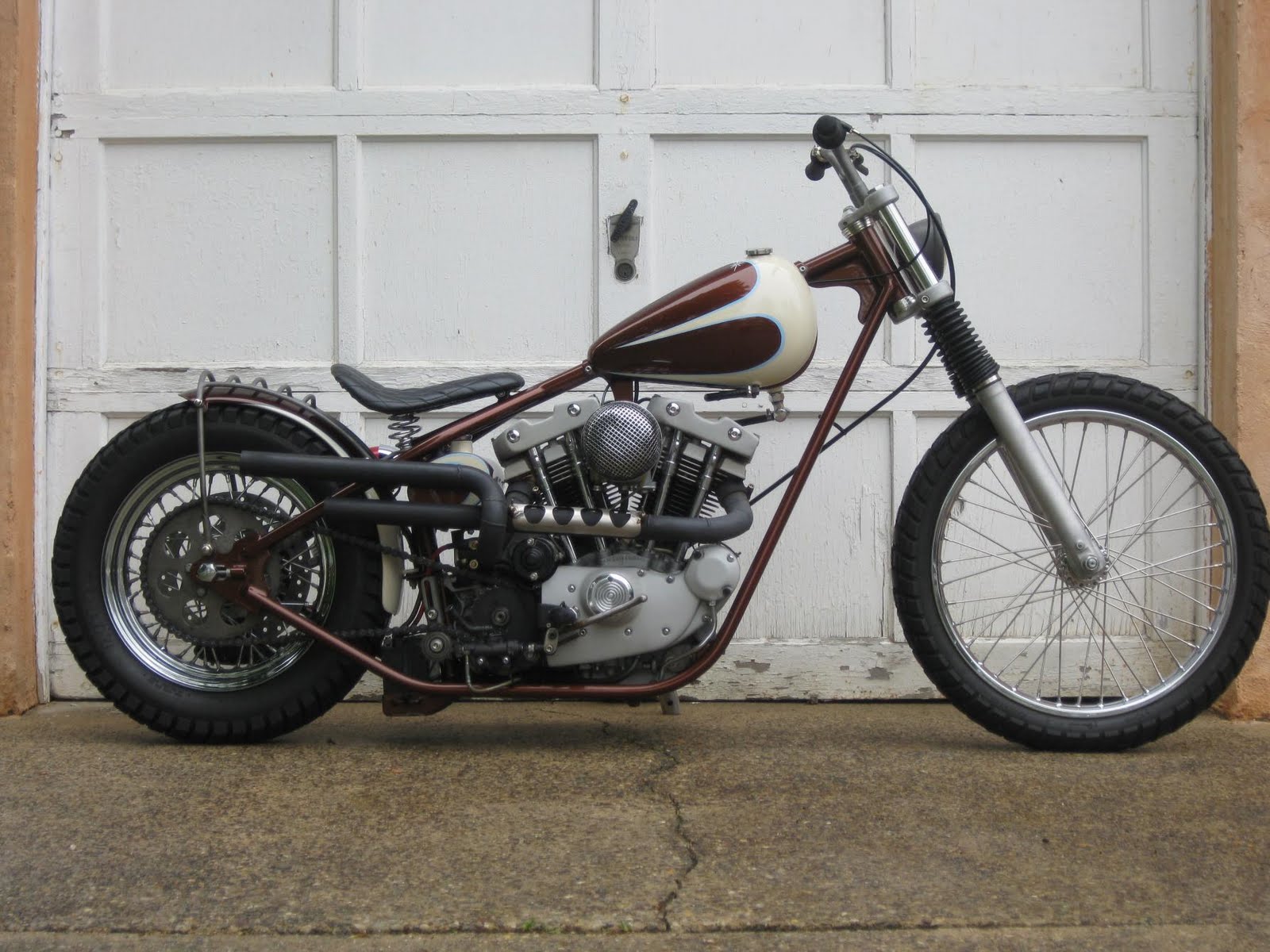 Sporty Chop Brown Boy Ironhead Chopper