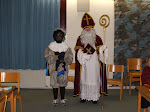 Sint en Piet bij de sjoelclub