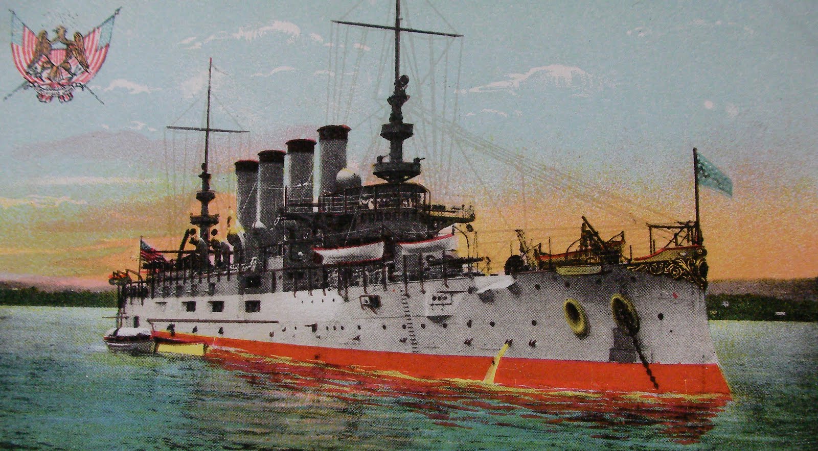 Armored Cruiser USS Pennsylvania, launched in 1903 from the Cramp's