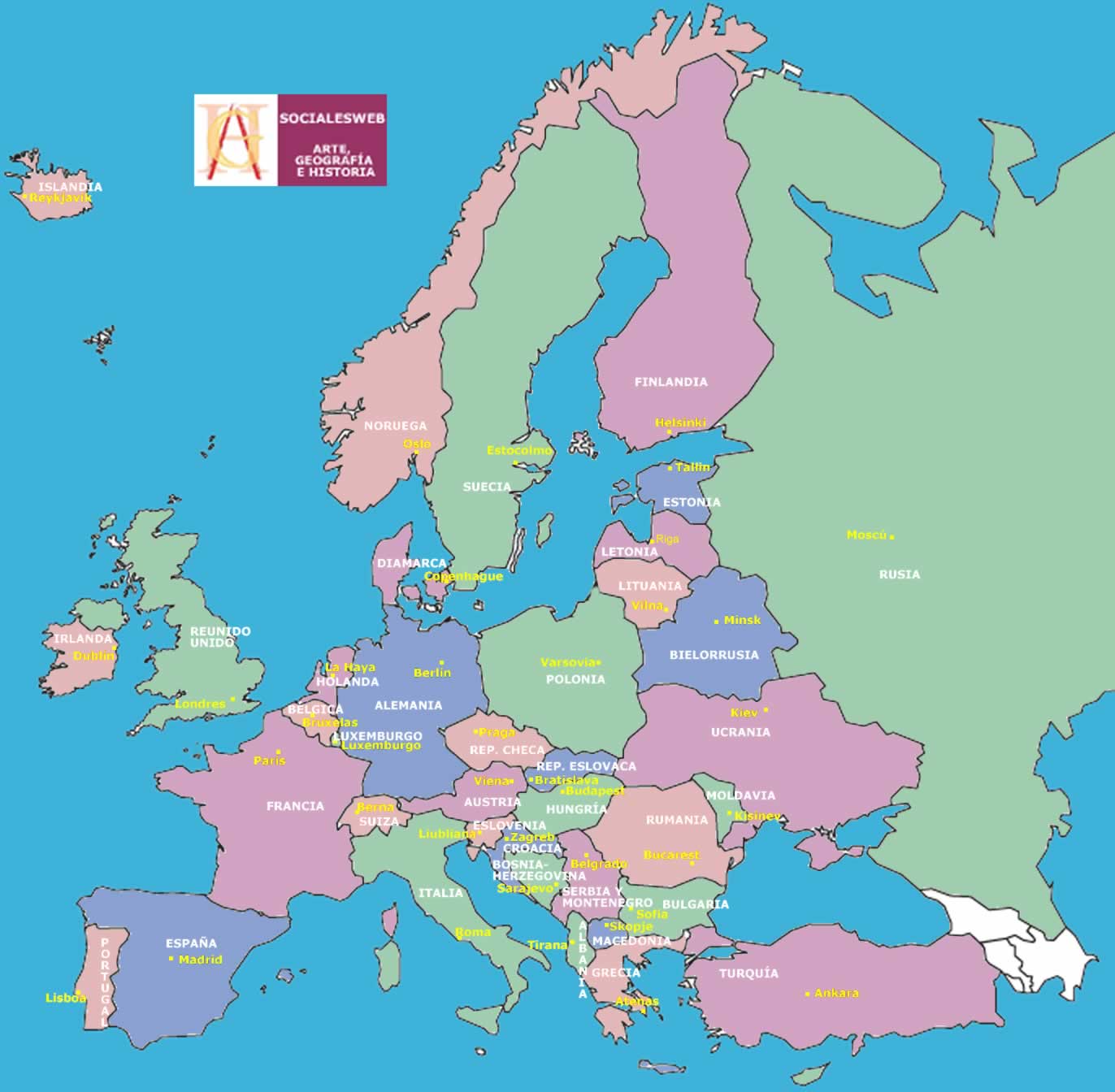 Extensión Europa Mapa