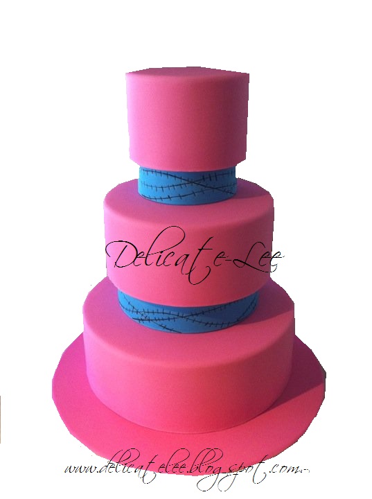  tiers in wedding cakes look un complete The bright pink sky blue and 