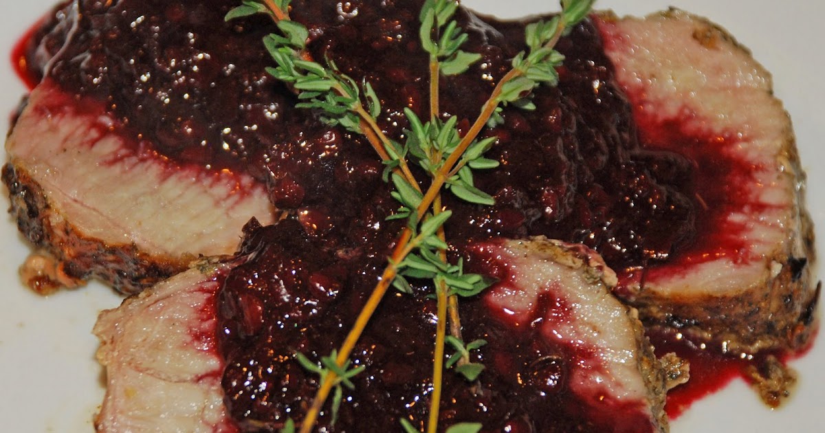 Chews Wisely Grilled Pork Tenderloin with Blackberry Red Wine Reduction Sauce