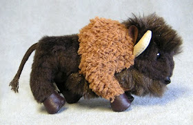 Stuffed Bison Finger Puppet by Folkmanis