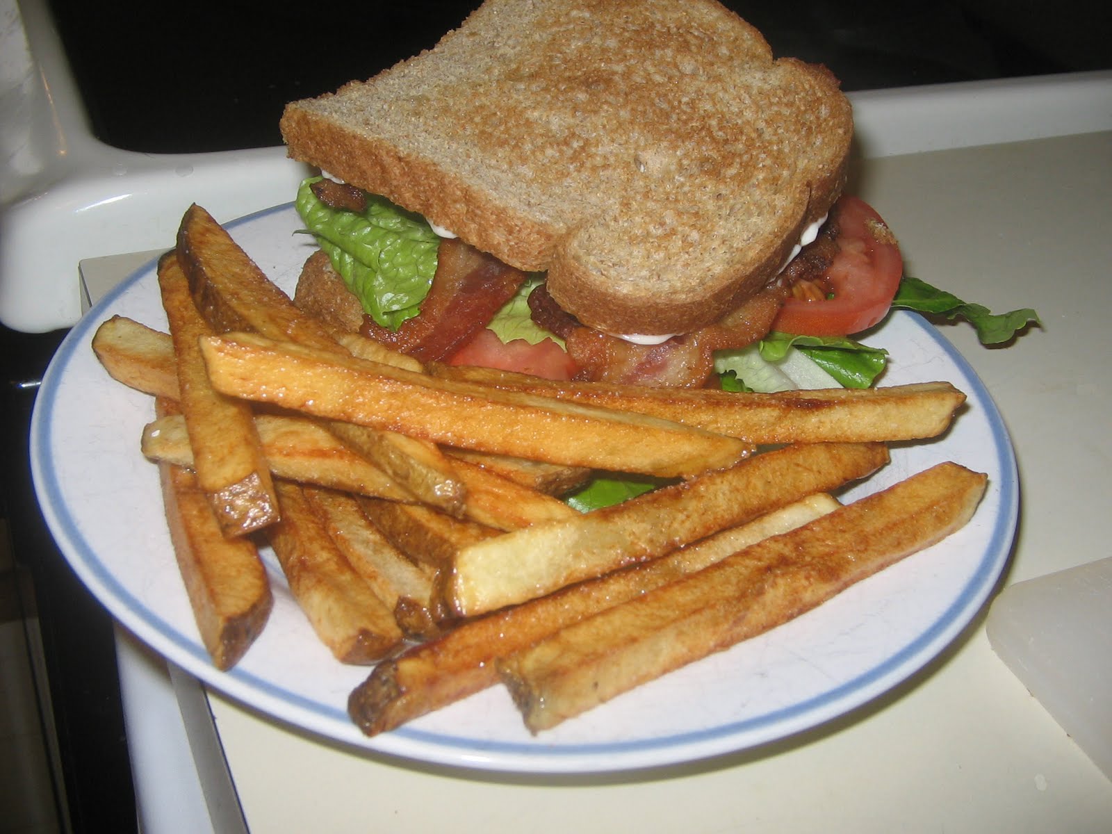 In My Kitchen Homemade Fries & BLT